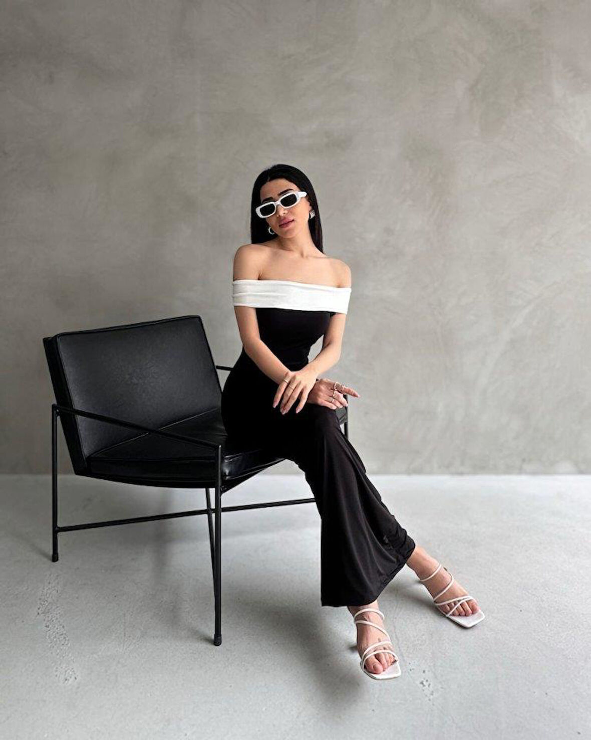 Kadın Madonna Yaka Maxı Boy Elbıse