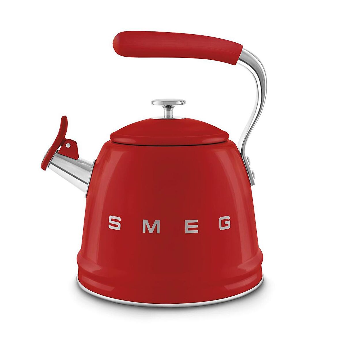 50's Style Kırmızı Set Üstü Düdüklü Kettle 2.3 Lt