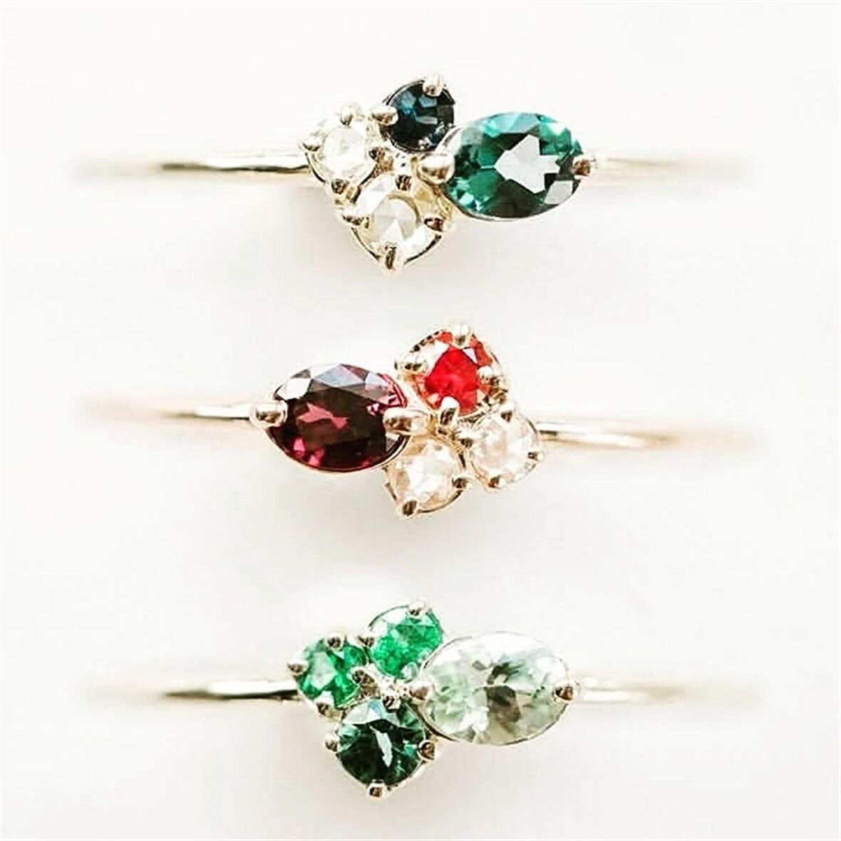 RENKLİ DOĞALTAŞLI YÜZÜK - AK0158