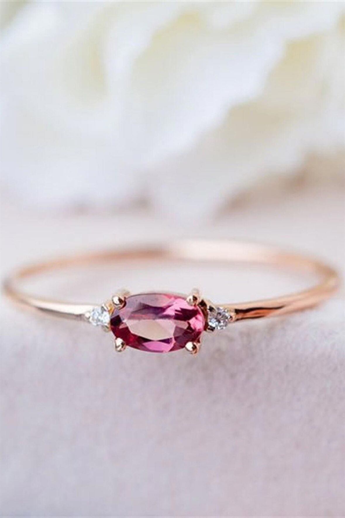 PEMBE TURMALİN YÜZÜK - AK0136