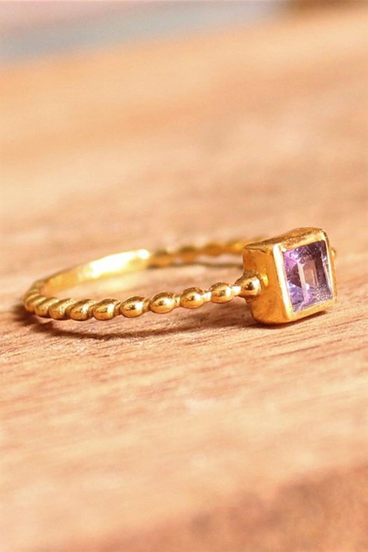 AMETİST DOĞALTAŞ YÜZÜK - AK0103