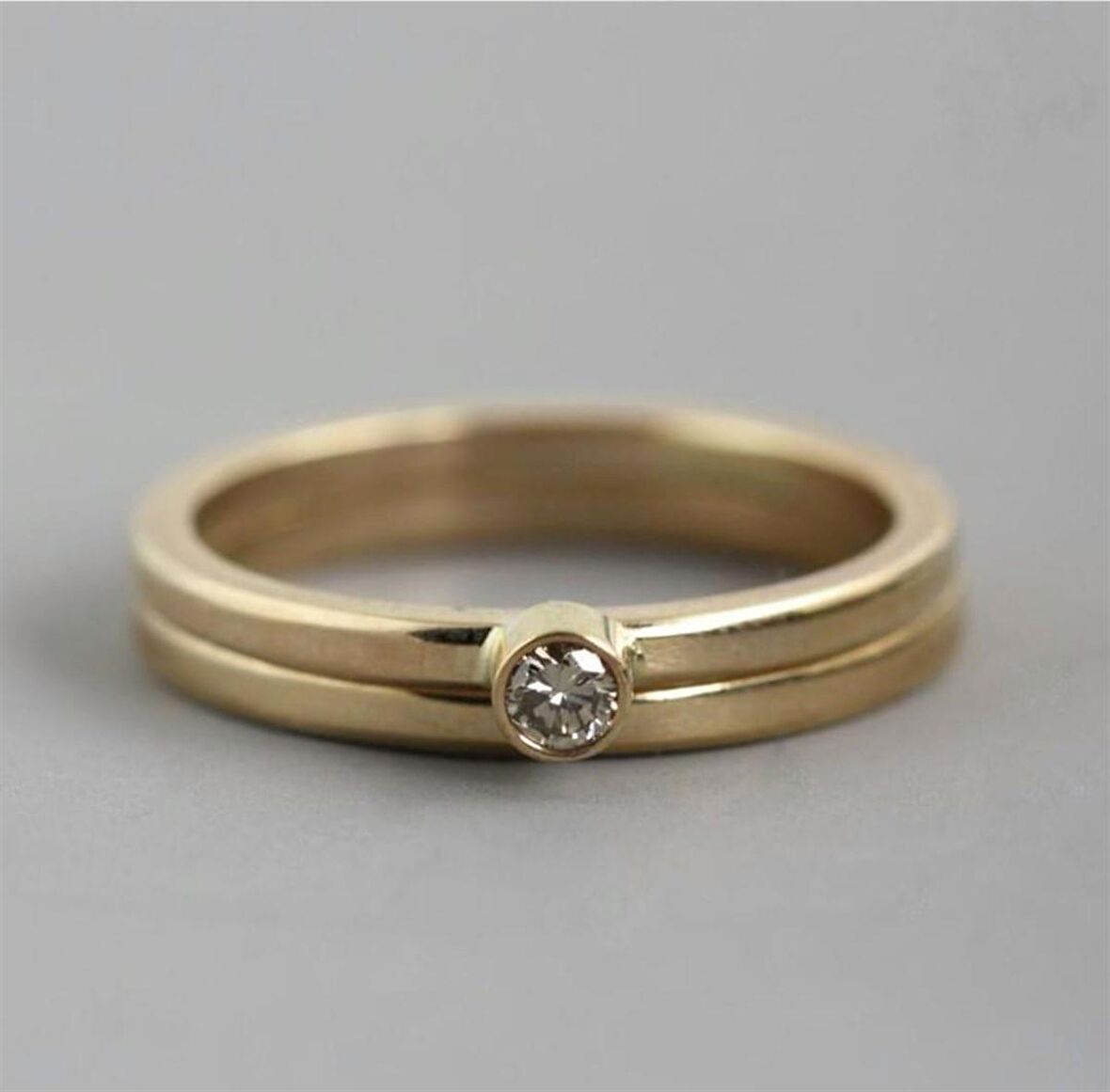 BRUNO PIRLANTA TEKTAŞ ALYANS SET -AK1126