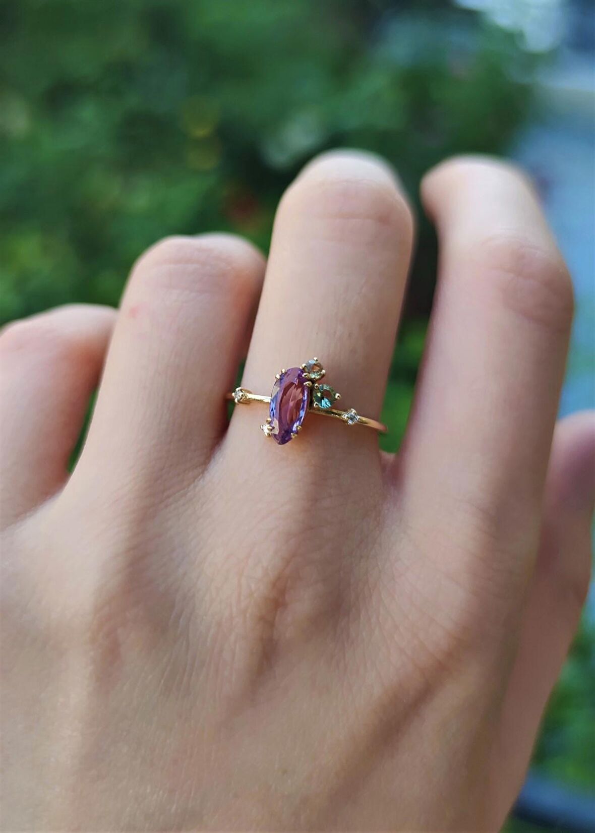 AMETİST PIRLANTA YÜZÜK- AK1268