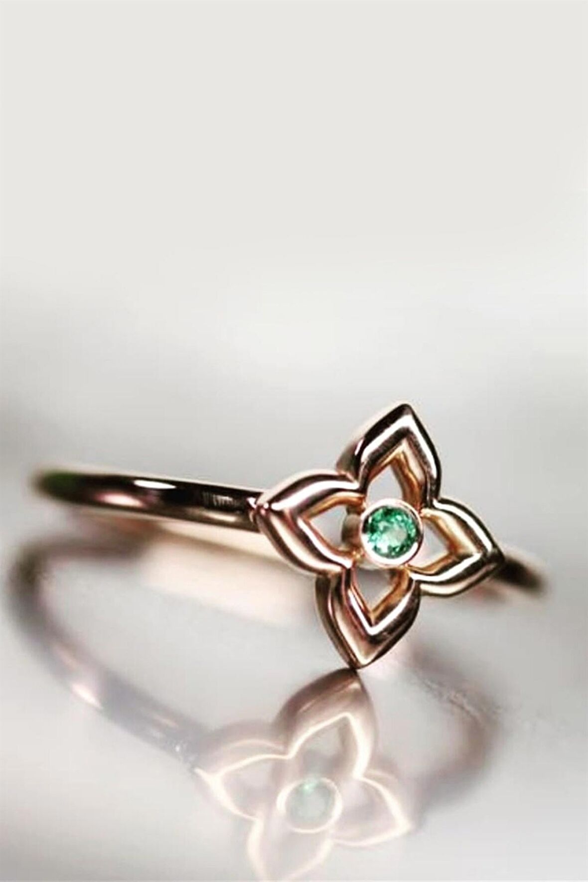 ÇİÇEK DOĞAL TAŞ YÜZÜK - AK643