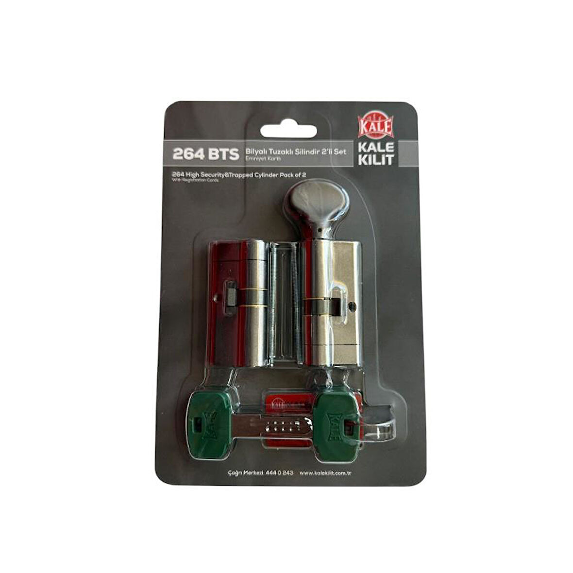 Kale 264 BTS Bilyalı Tuzaklı Antrasit Silindir 2 Li Set