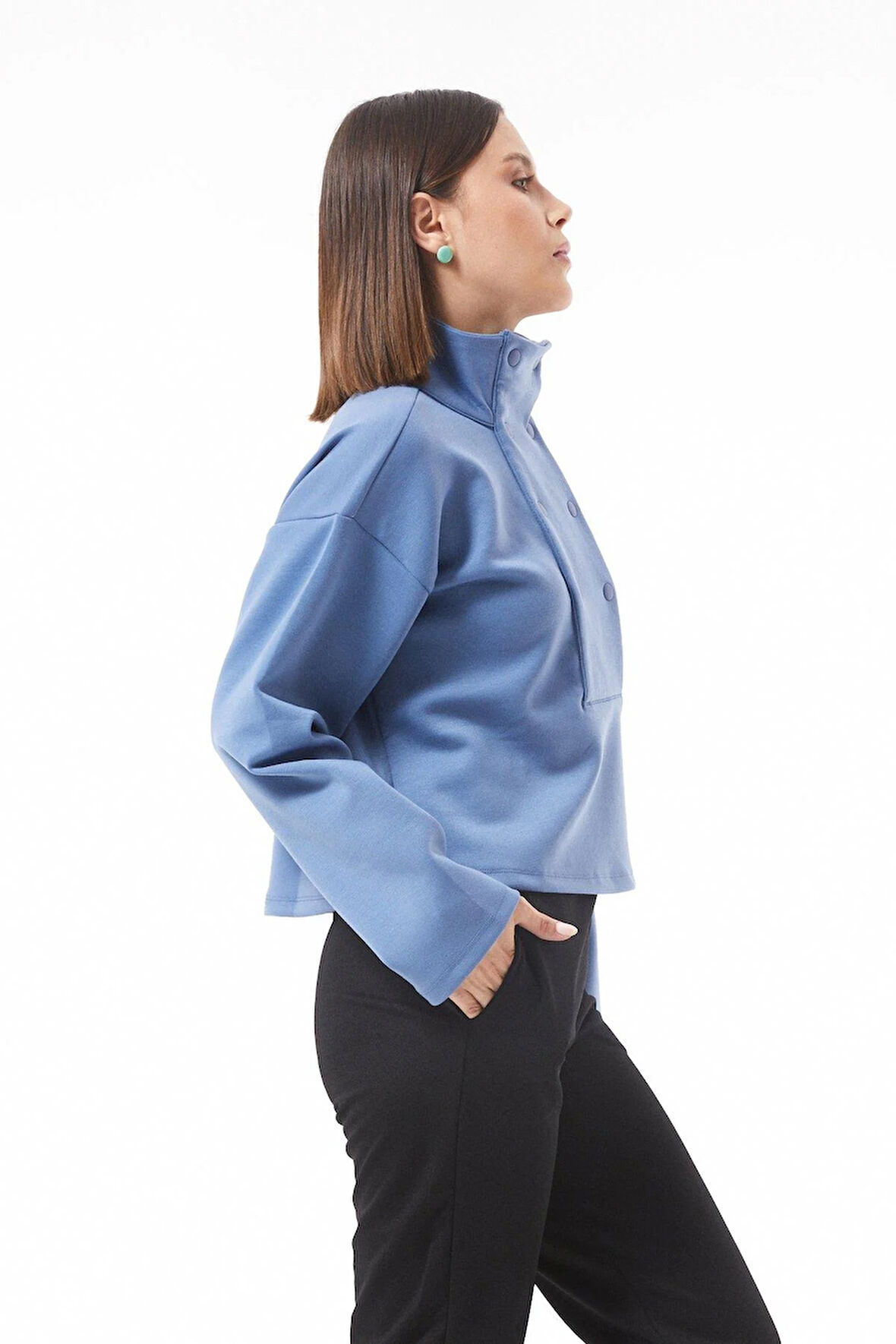 Çıtçıt Yakalı Sweat