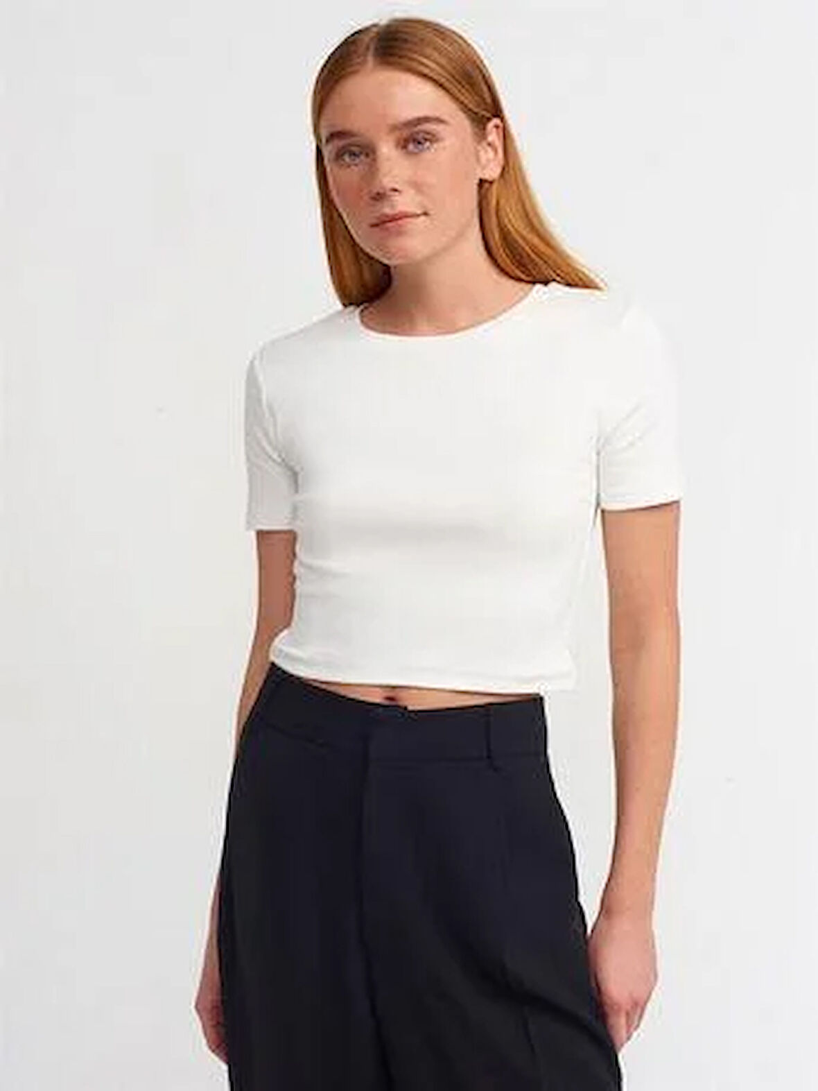 Bisiklet Yaka Crop