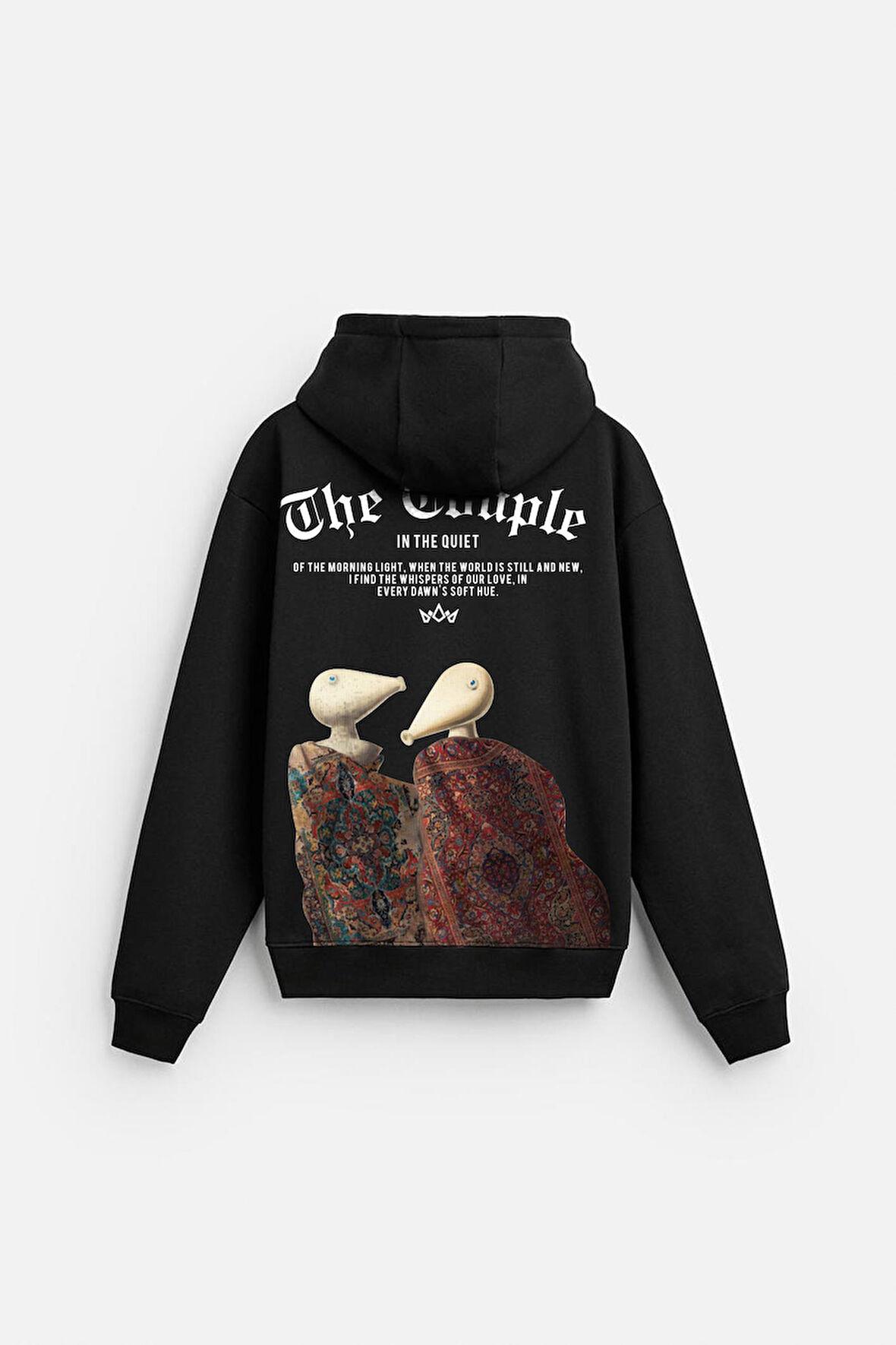 Önü ve Arkası DTF Baskılı Kanguru Cepli Oversize Kalıp Unisex Hoodie