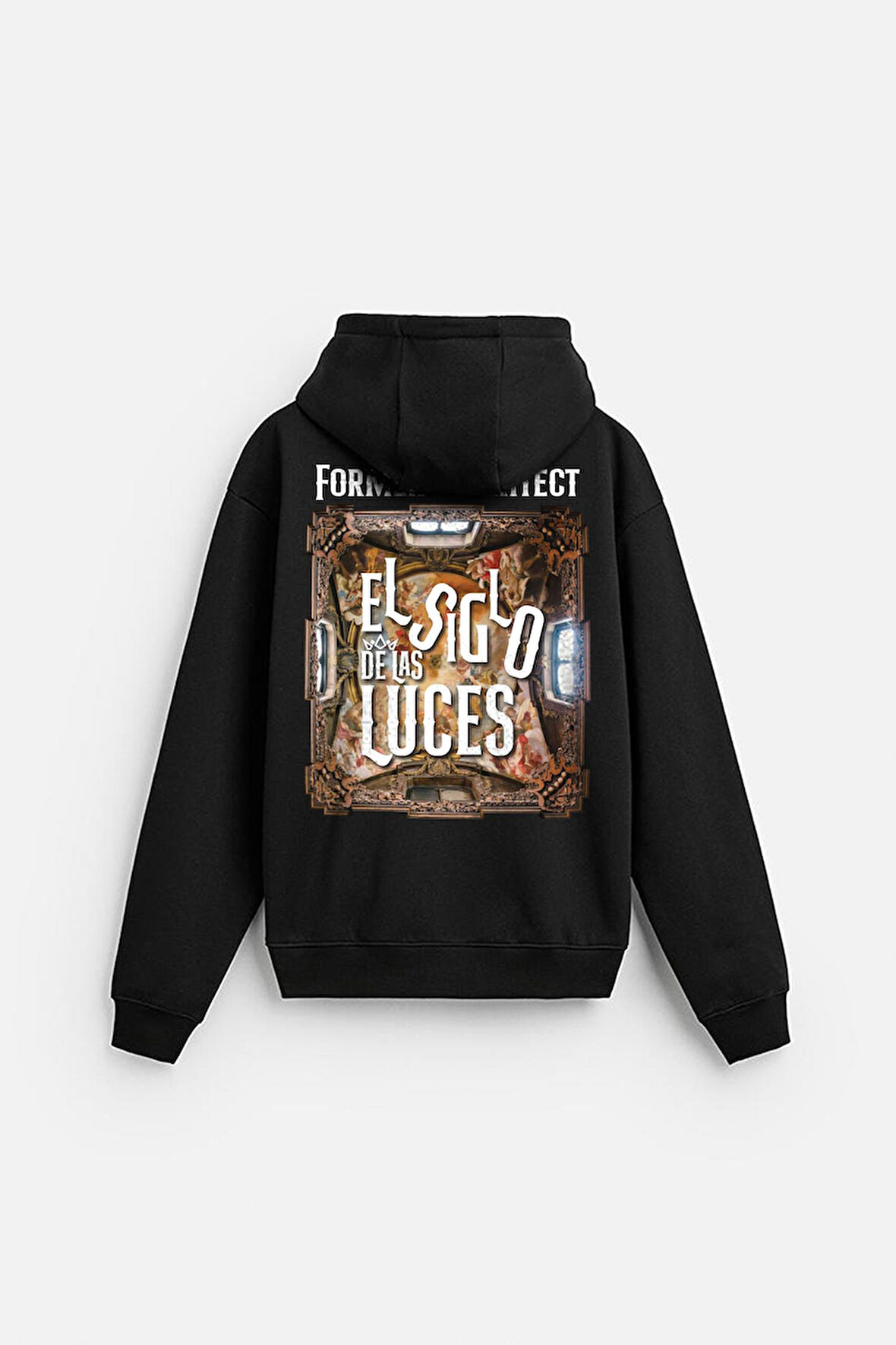 Kapuşonlu Luces Baskılı Oversize Kesim Hoodie