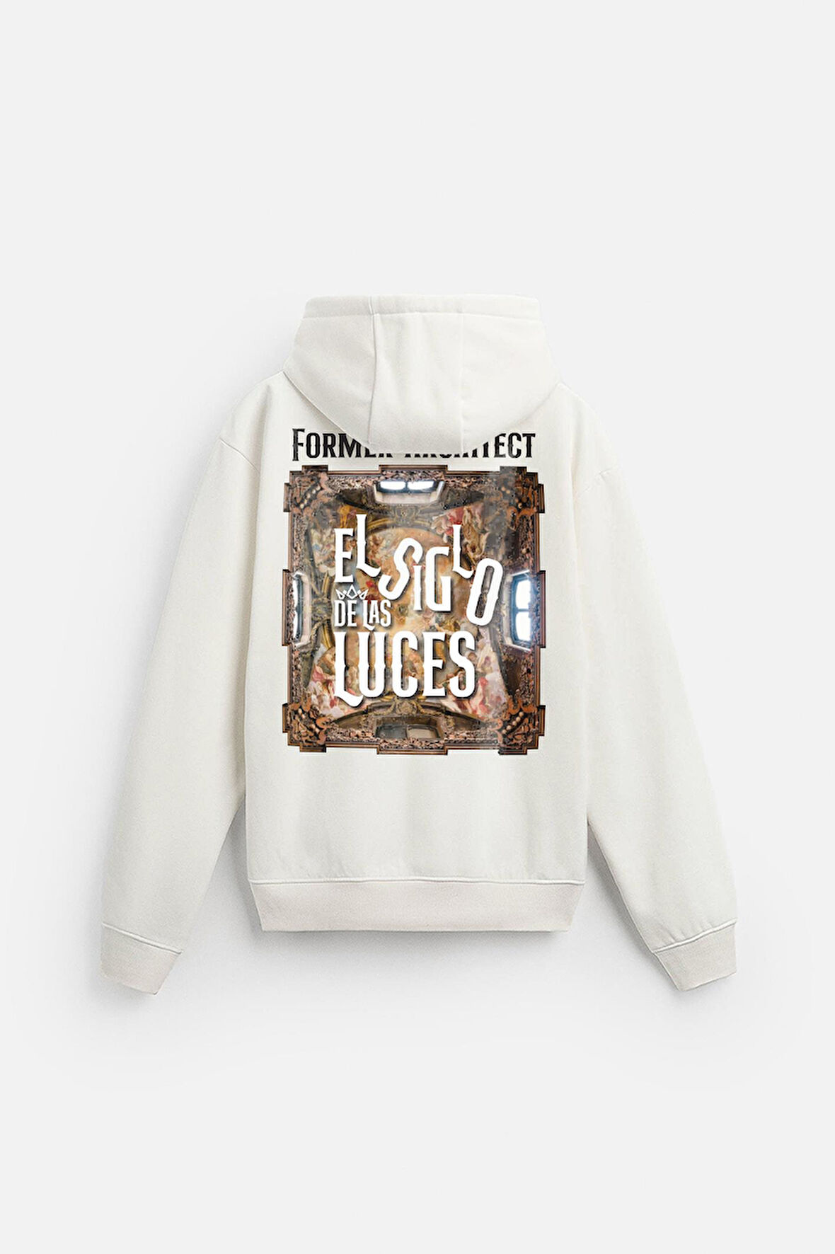 Kapuşonlu Luces Baskılı Oversize Kesim Hoodie