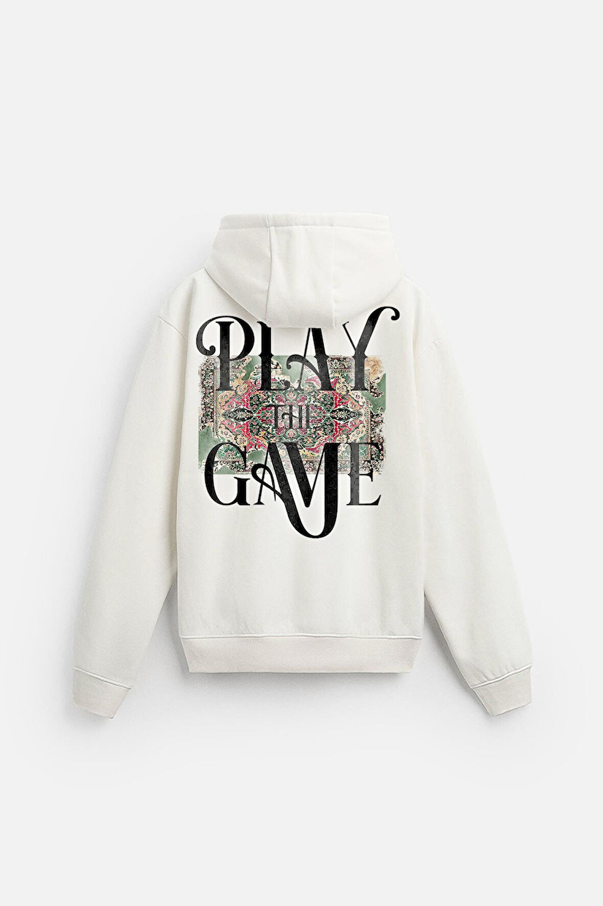 Kapuşonlu Play The Game Baskılı Unisex Hoodie