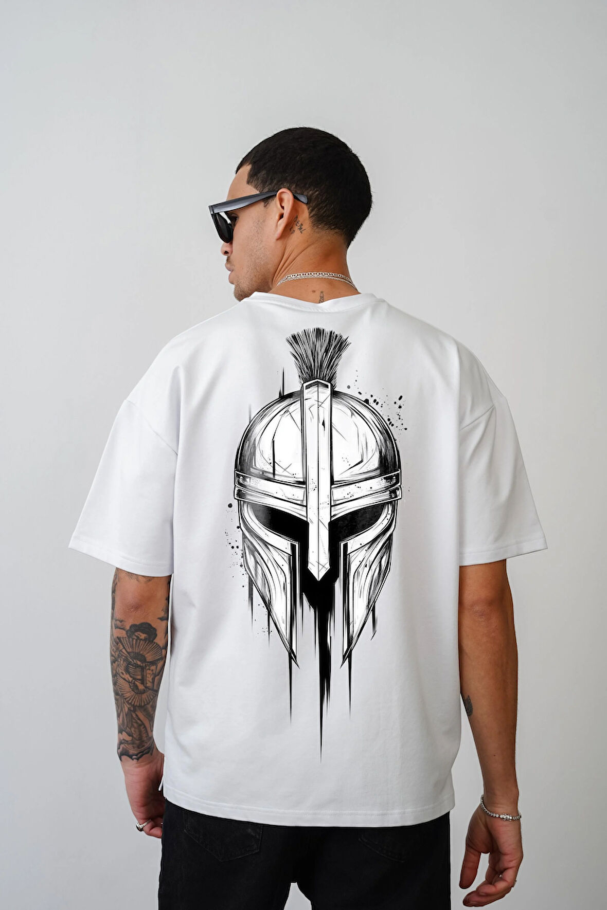 Kuru Kafa Baskılı Unisex Oversize Kalıp Tişört