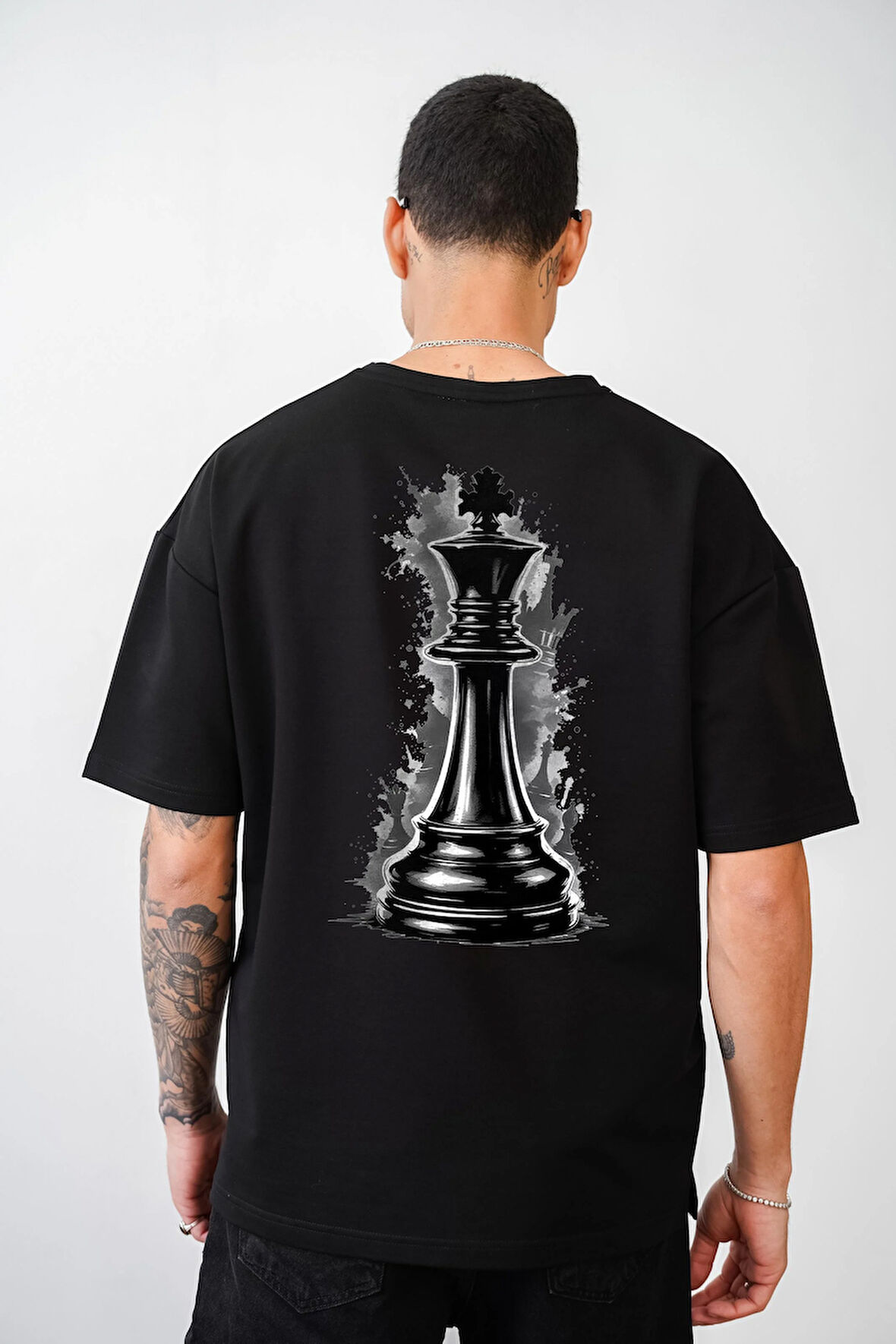 Santraç Baskılı Oversize Kalıp Unisex Tişört