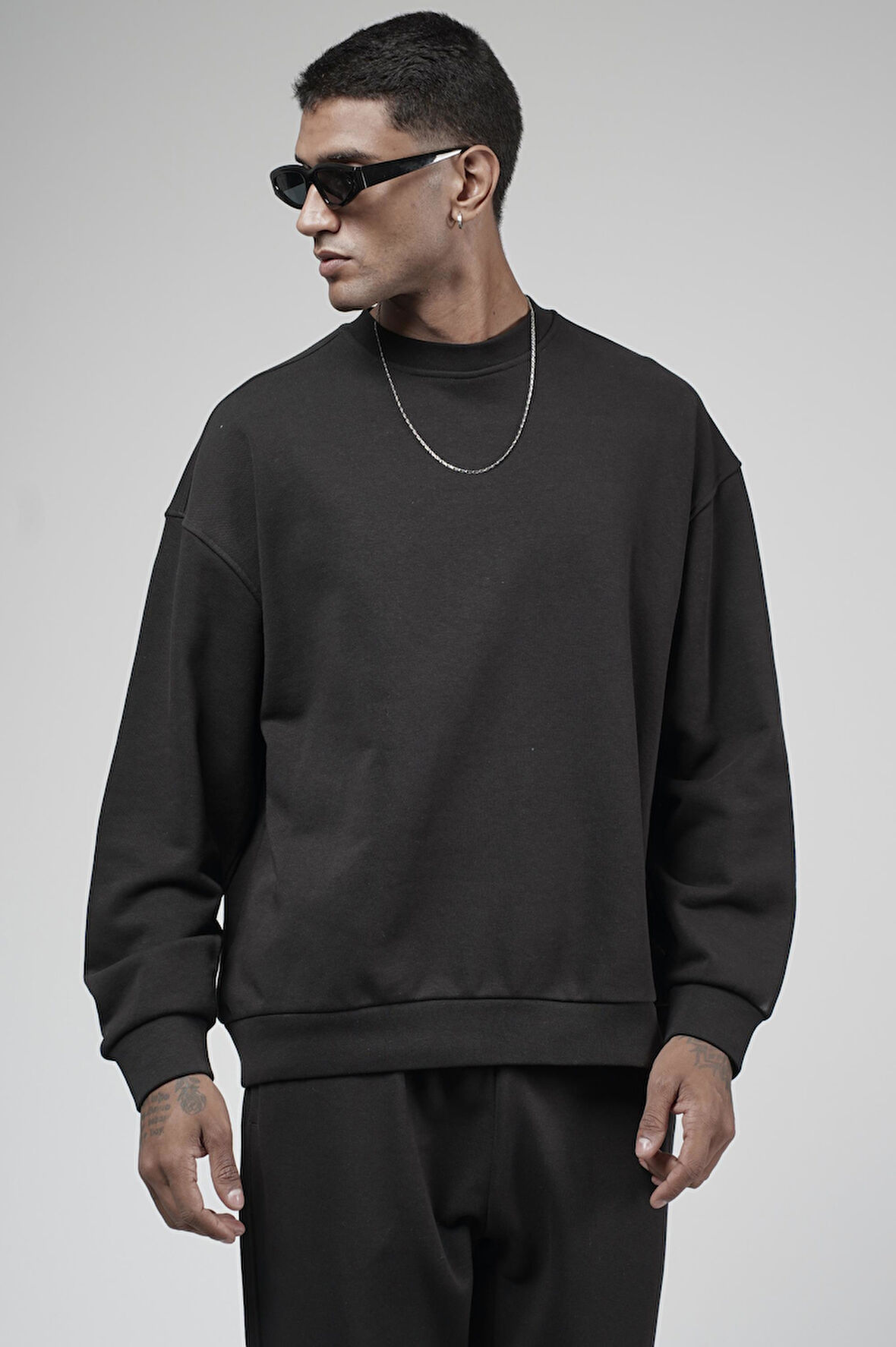 Bisiklet Yaka Oversize Kalıp Sweat Pantolon Alt Üst Takım