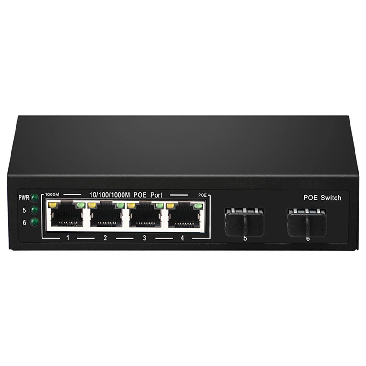 4 Port 10/100/1000 +2 Sfp Poe Switch