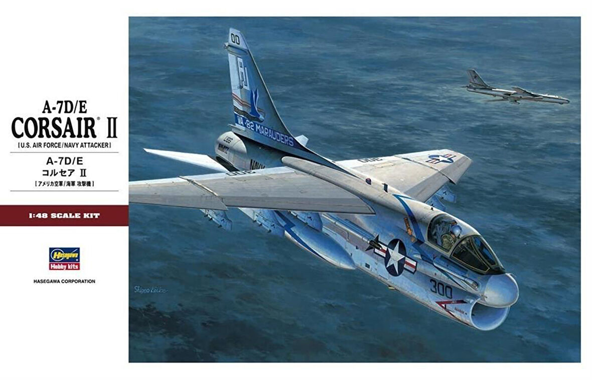 Hasegawa PT47 7247 1/48 Ölçek, A-7D/E Corsair II, Savaş Uçağı Plastik Model Kiti