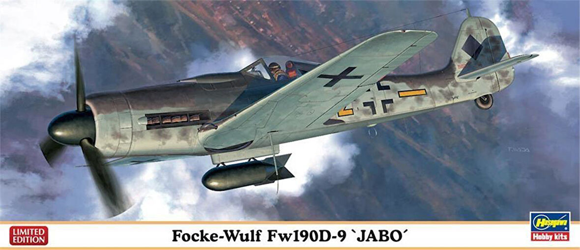 Hasegawa 1967 1/72 Ölçek, Focke-Wulf FW190D-9 JABO (Limited Edition), Savaş Uçağı Plastik Model Kiti