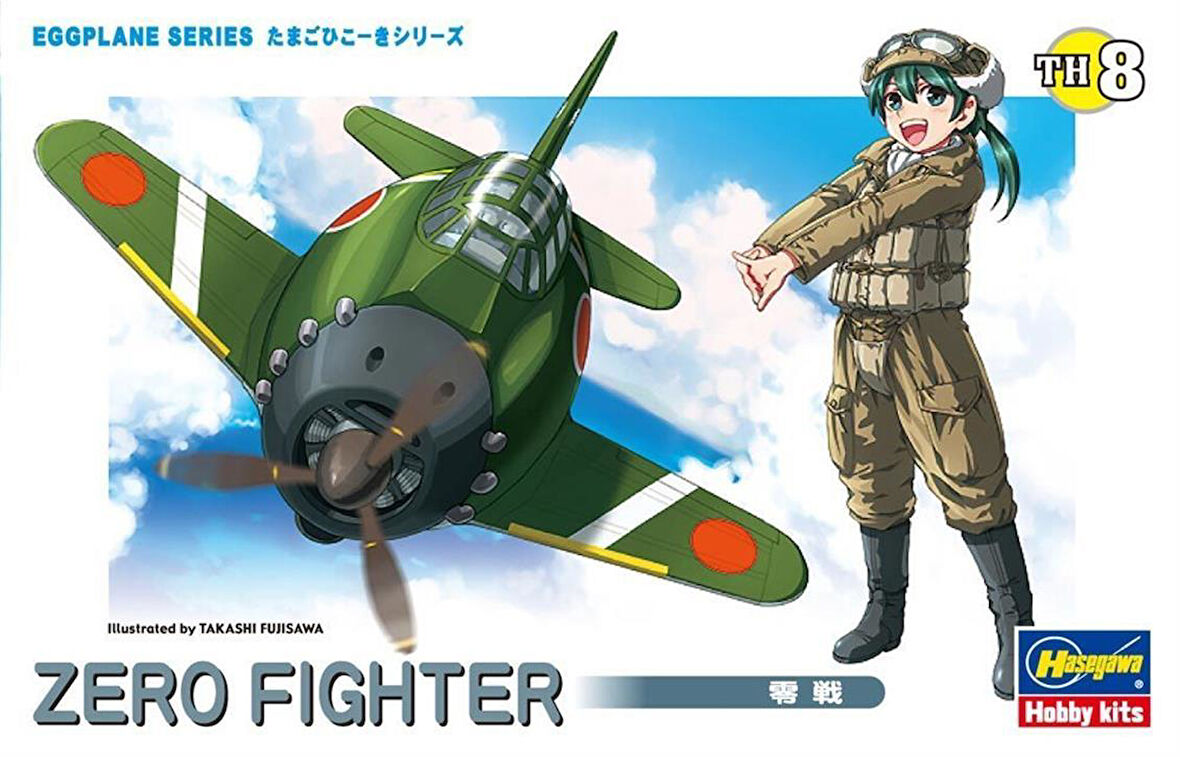 Hasegawa TH8 60118 Zero Fighter, Savaş Uçağı (Eggplane Serisi), Plastik Model Kiti