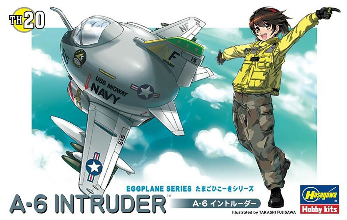 Hasegawa TH20 60130 A-6 Intruder, Savaş Uçağı (Eggplane Serisi), Plastik Model Kiti