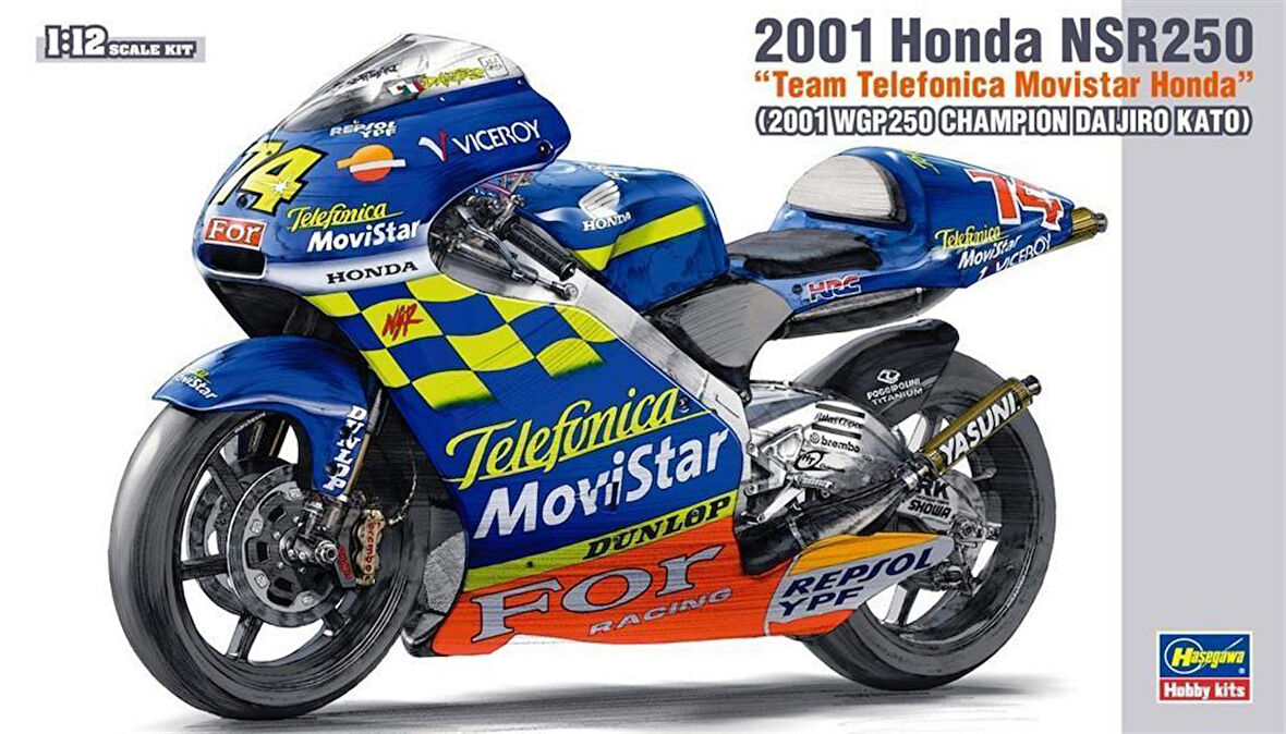 Hasegawa BK2 21502 1/12 Ölçek, Honda NSR250 2001 Motosiklet Plastik Model Kiti
