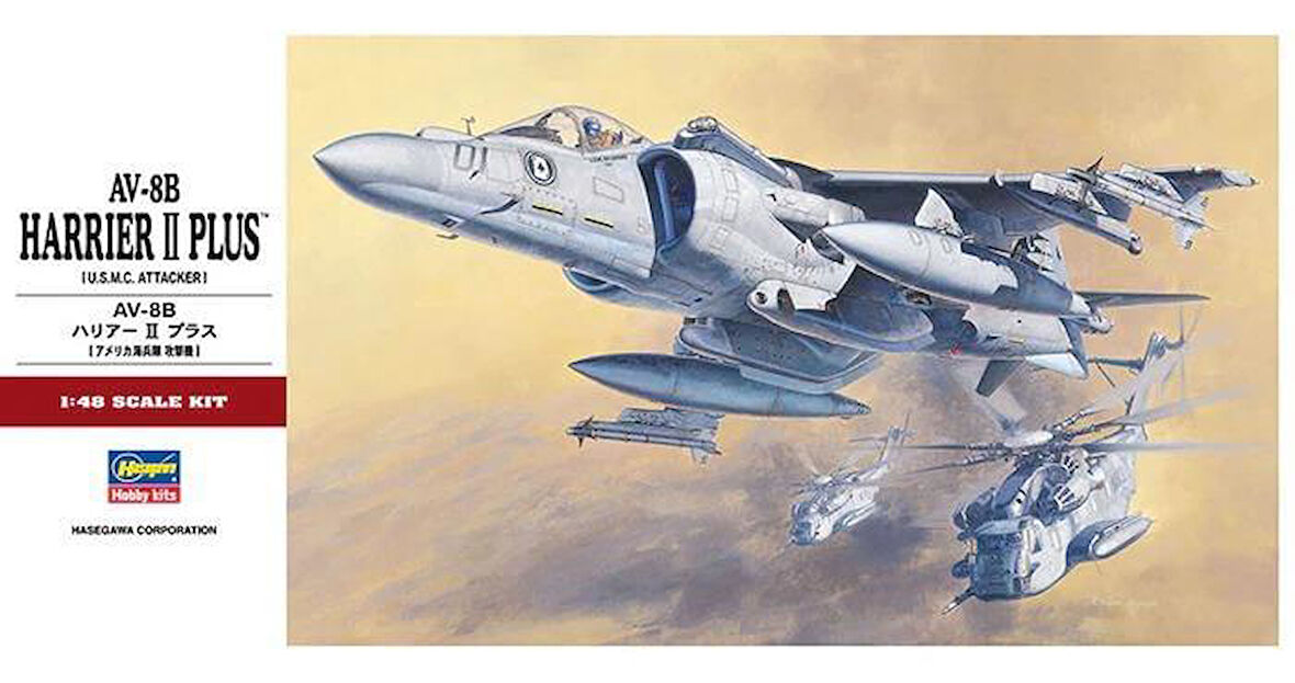 Hasegawa PT28 7228 1/48 Ölçek, AV-8B Harrier II Plus, Savaş Uçağı Plastik Model Kiti