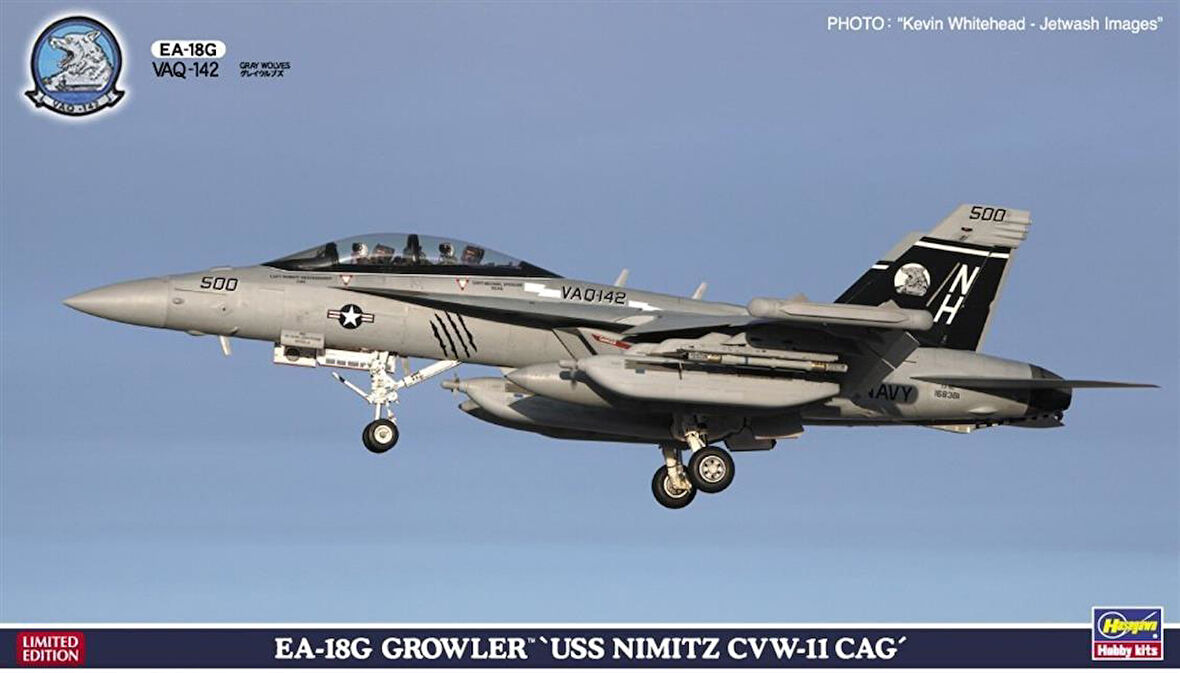 Hasegawa SP369 52169 1/72 Ölçek, EA-18G Growler (USS Nimitz CVW-11 CAG), Savaş Uçağı Plastik Model Kiti