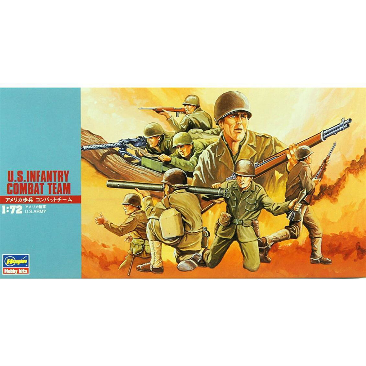 Hasegawa MT29 31129 1/72 Ölçek, ABD Piyadesi Muharebe Timi Figürleri, Plastik Model Kiti