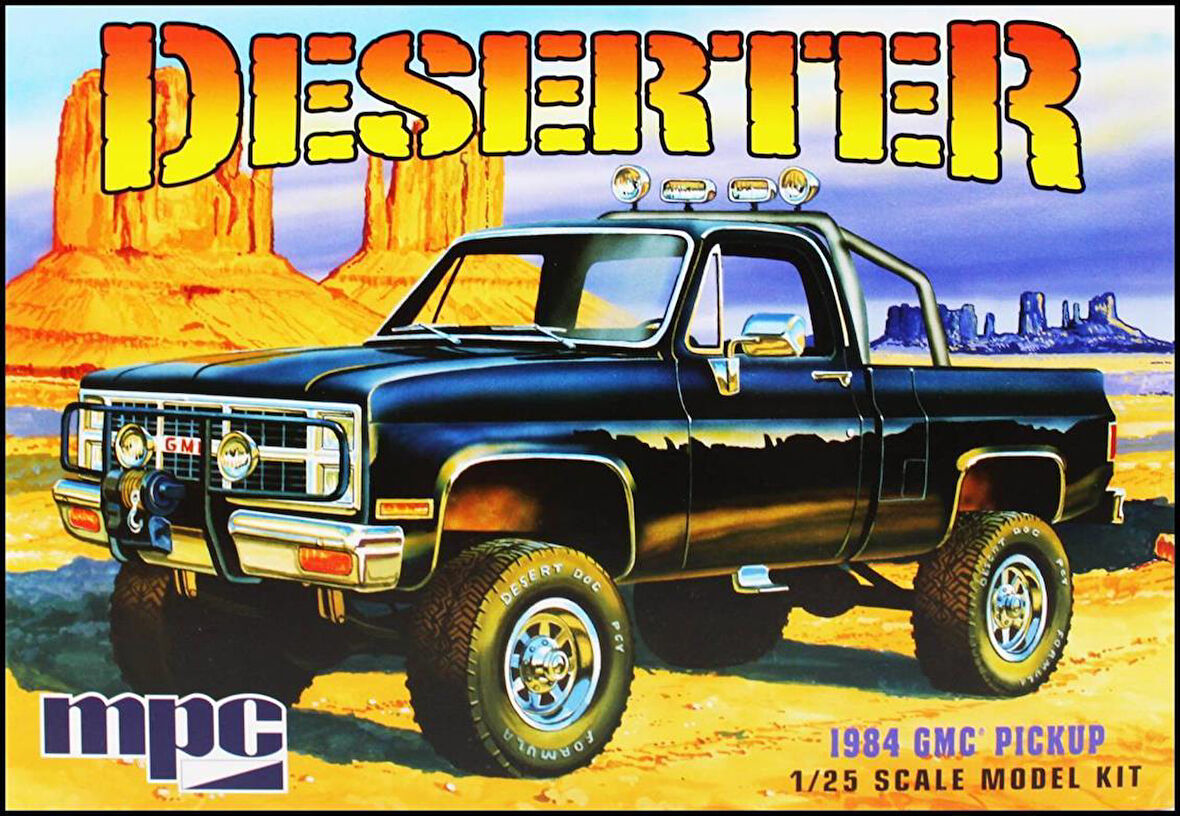 MPC 847 1/25 Ölçek, 1984 GMC Pickup (White) Kamyonet, Plastik Model kiti