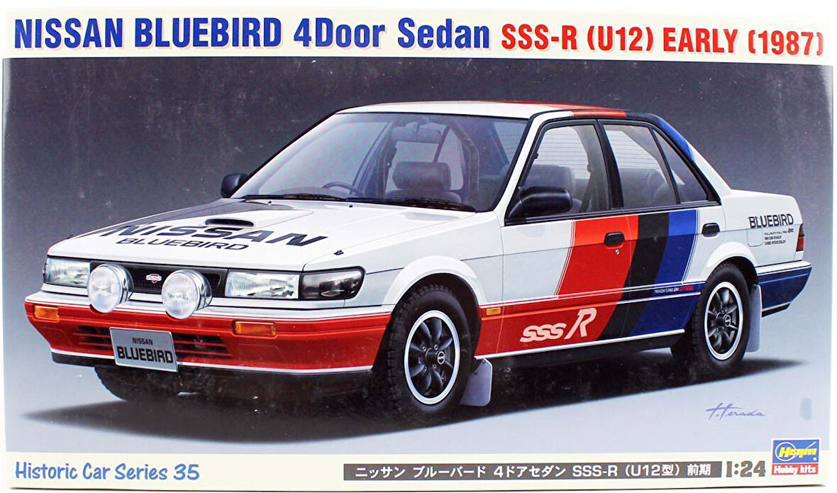 Hasegawa HC35 21135 1/24 Ölçek, Nissan Bluebird 4-Door Sedan SSS-R (U12) 1987, Otomobil Plastik Model Kiti