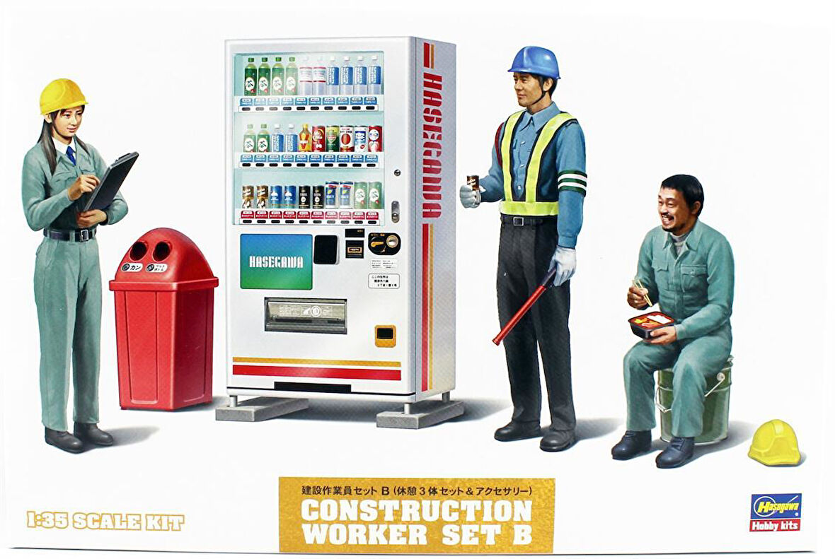 Hasegawa WM06 66006 1/35 Ölçek, İnşaat İşçileri Set B, Plastik Model Kiti