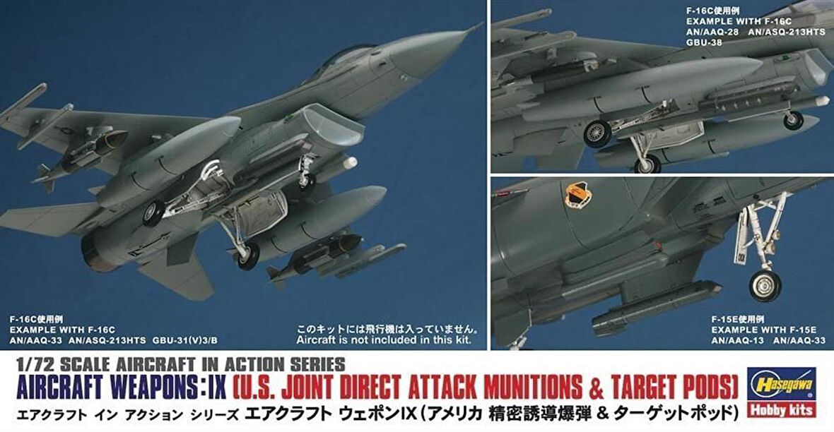 Hasegawa X72-14 35114 1/72 Ölçek, Savaş Uçağı Silahları-IX, Plastik Model Kiti