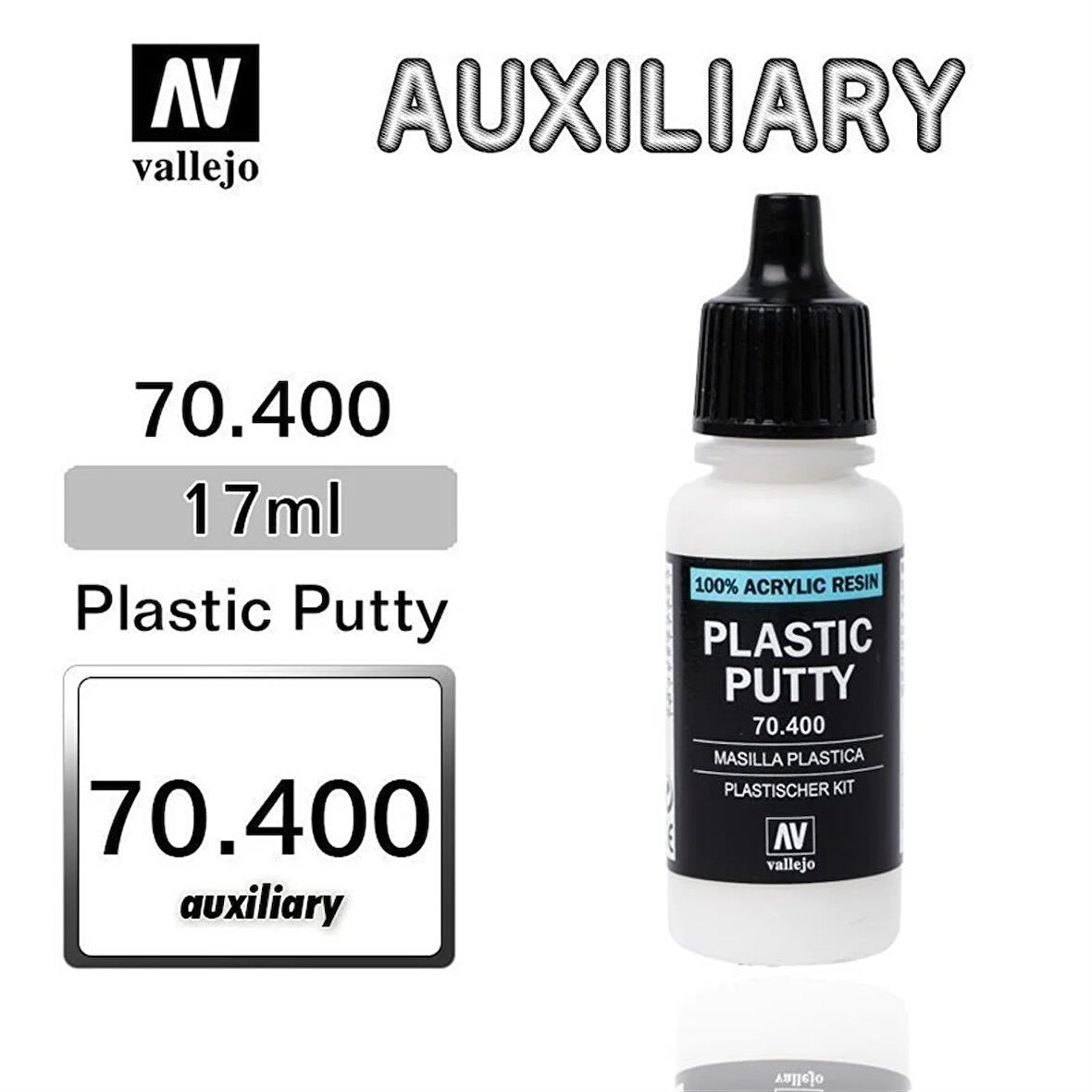 Vallejo 70400 18 ml. Putty, Dolgu Macunu