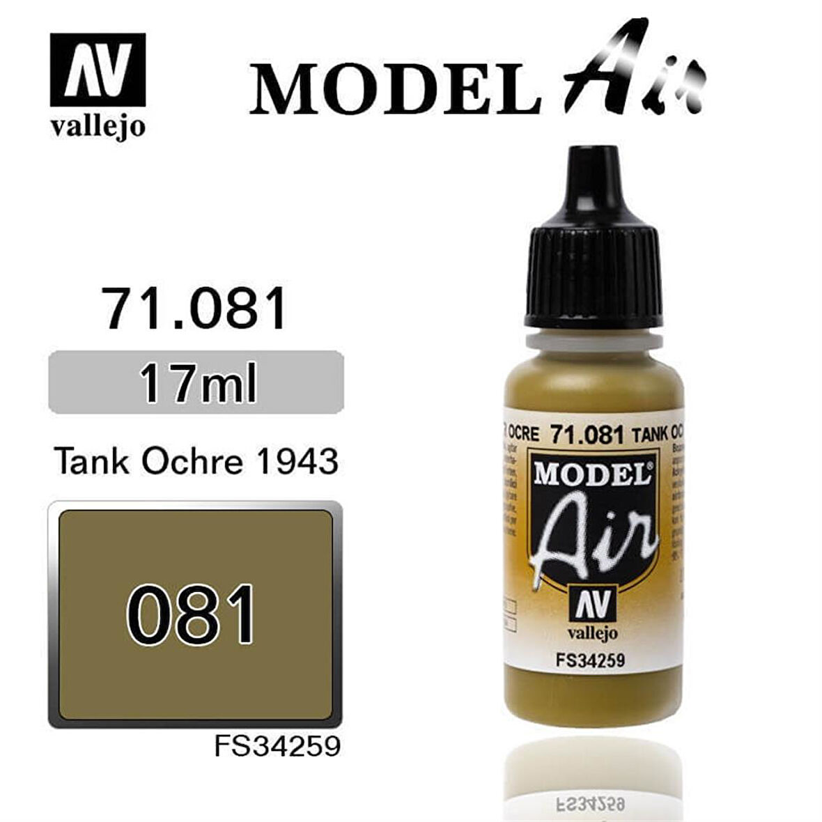 Vallejo 71081 18 ml. Ochre, Model Air Serisi Model Boyası