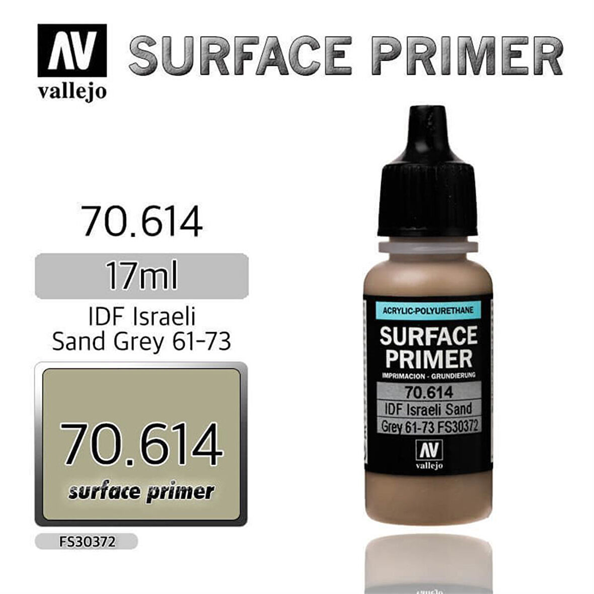 Vallejo 70614 18 ml. IDF Israeli Sand Grey 61-73, Astar Model Boyası