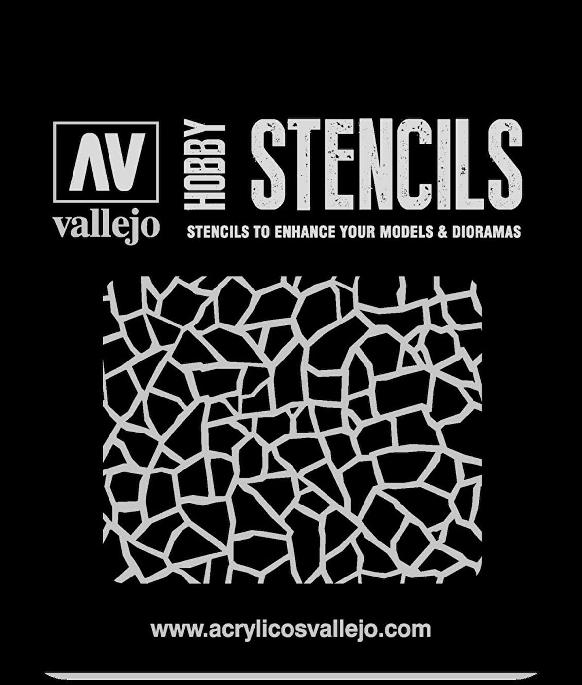 Vallejo ST-CAM003 1/32-1/35 Zürafa Kamuflajı Şemalı Esnek Boya Şablonu