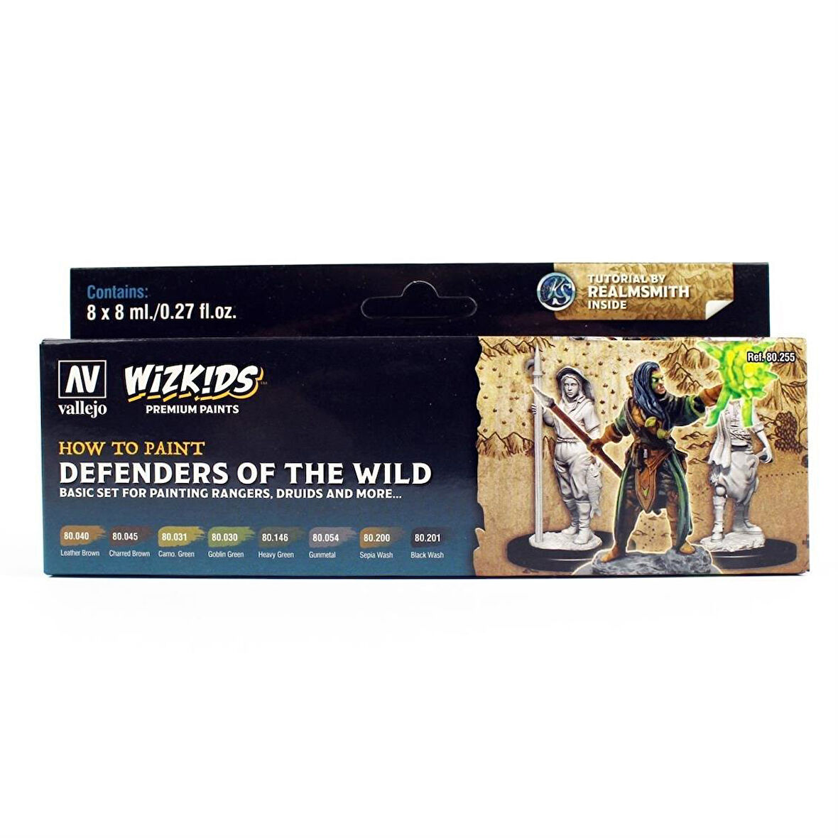 Vallejo 80255 8X8 ml. Defenders of the Wild, Wizkits Serisi Model Boyası Seti
