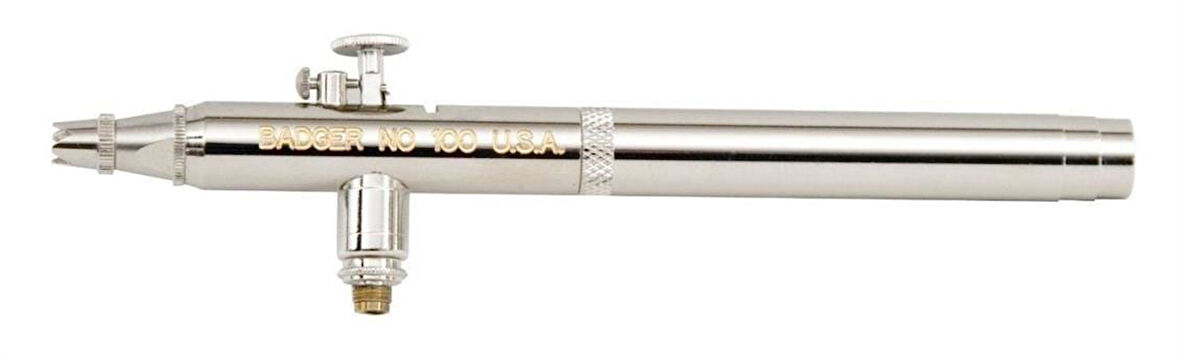 Badger 100-1 Yandan Besleme, İnce Nozul, 2.5 ml. Hazneli, Çift Tetikli Boya Tabancası