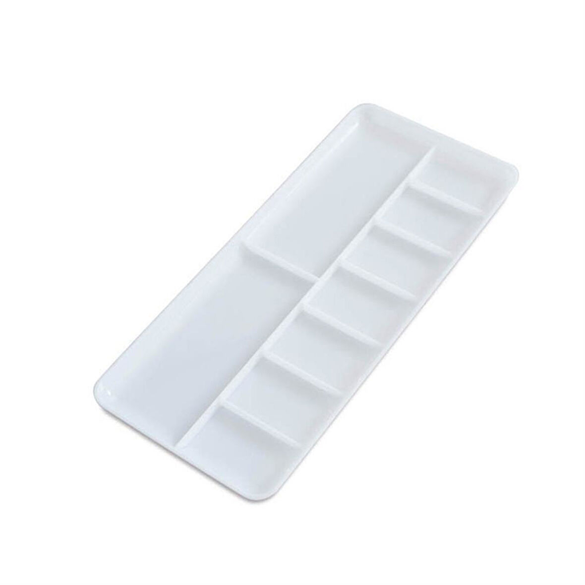 Vallejo HS121 Dikdörtgen 9 Hazneli Plastik Boya Paleti, 18x8,5 cm.