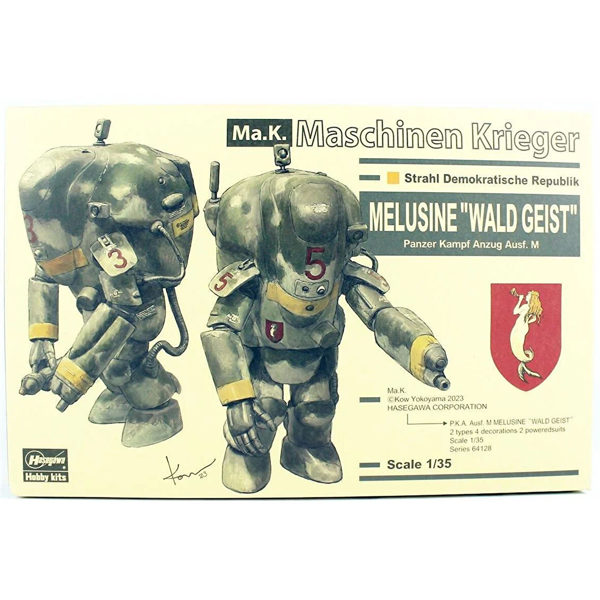 Hasegawa 64128 1/35 Ölçek, PKA Ausf. M Melusine (Wald Geist) (2 Adet), Bilim Kurgu Plastik Model Kiti