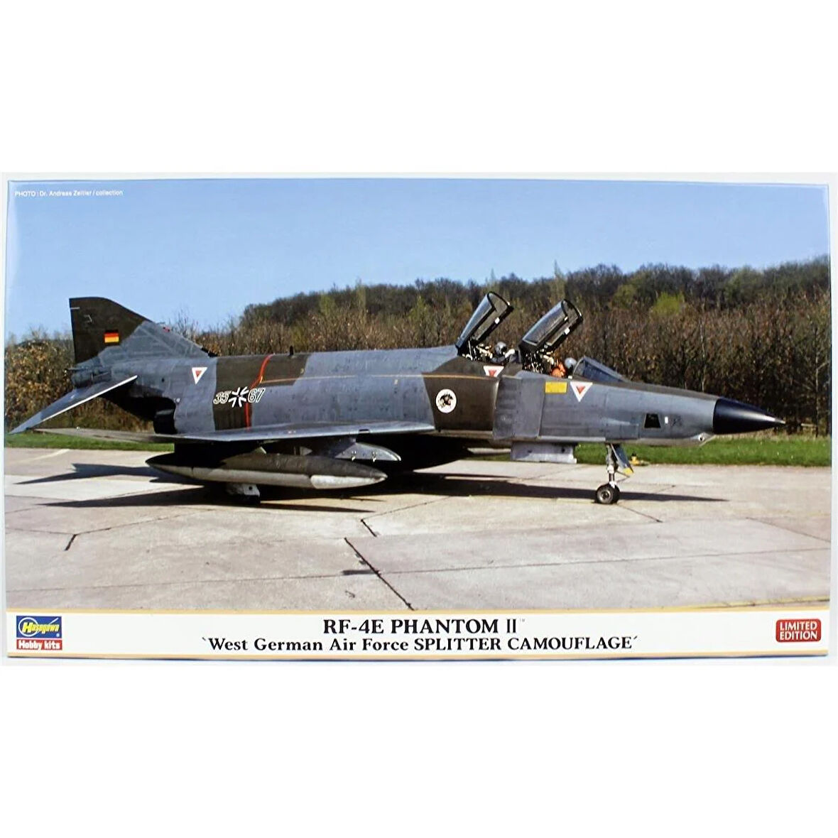 Hasegawa 2445 1/72 Ölçek, RF-4E Phantom II (West German Air Force Splıtter Camouflage), (Limited Edition),  Savaş Uçağı Plastik