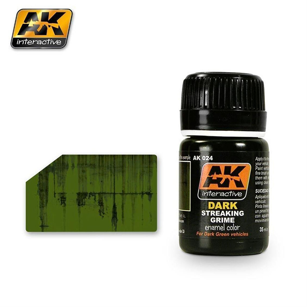 AK 024 35 ml. Koyu Çizgi Kiri Efekti, Enamel Model Boyası