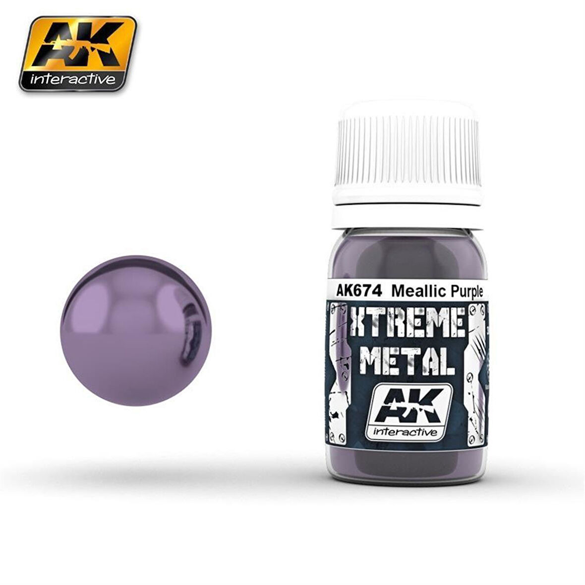 AK 674 30 ml. Metalik Mor Rengi, Xtreme Metal Serisi Model Boyası