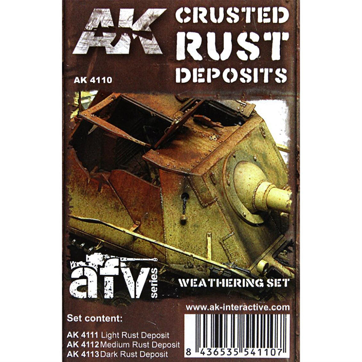 AK 4110 3x35 ml. Pas Öbekleri Efekti, Enamel Model Boyası Seti