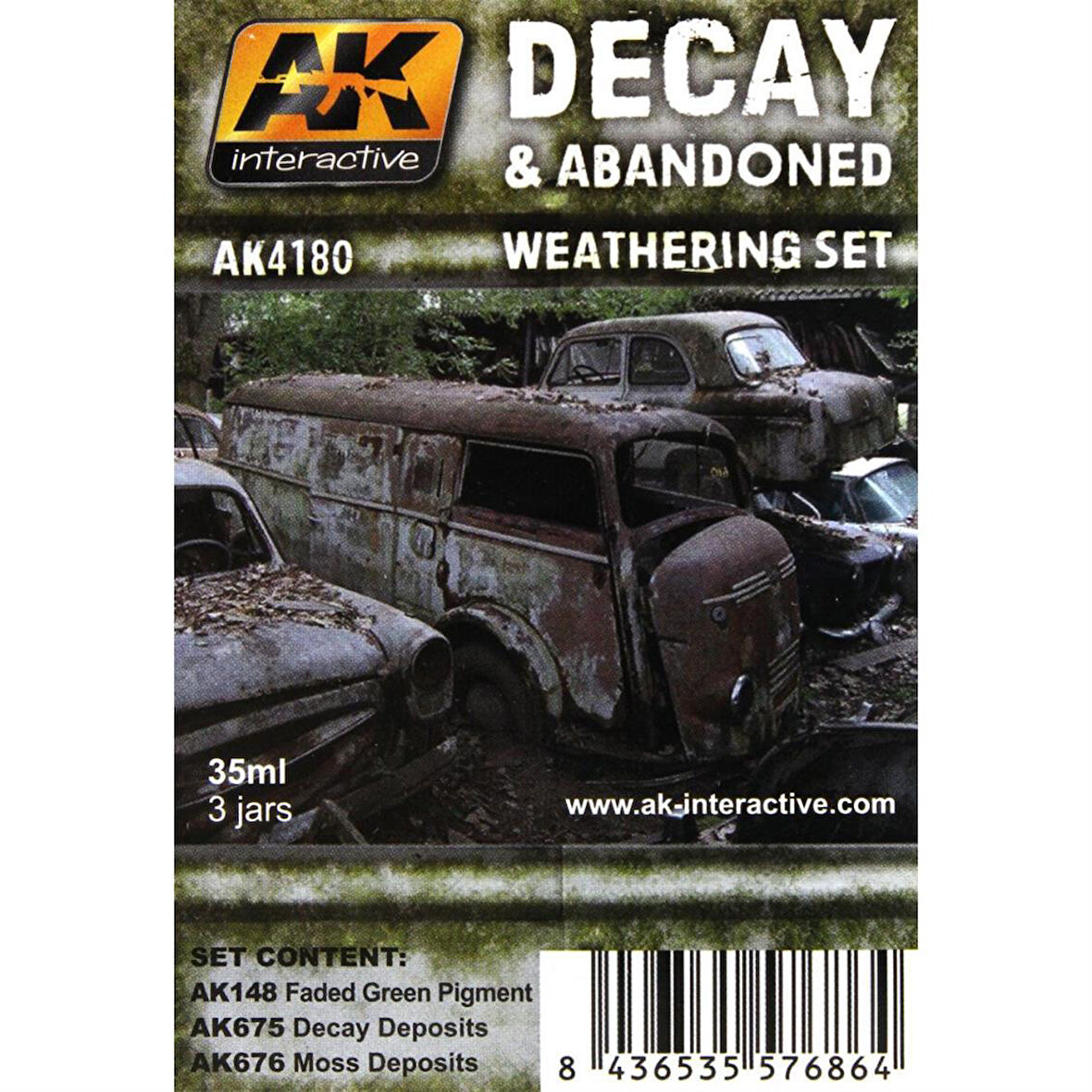 AK 4180 3x35ml. Çürüme ve Pas Efekti, Enamel, Model Boyası Seti
