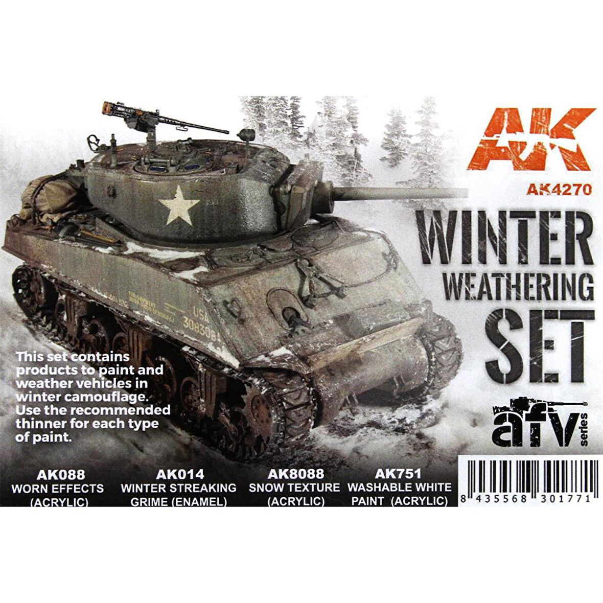 AK 4270 4 lü Kış Efekti, Model Boyası Seti