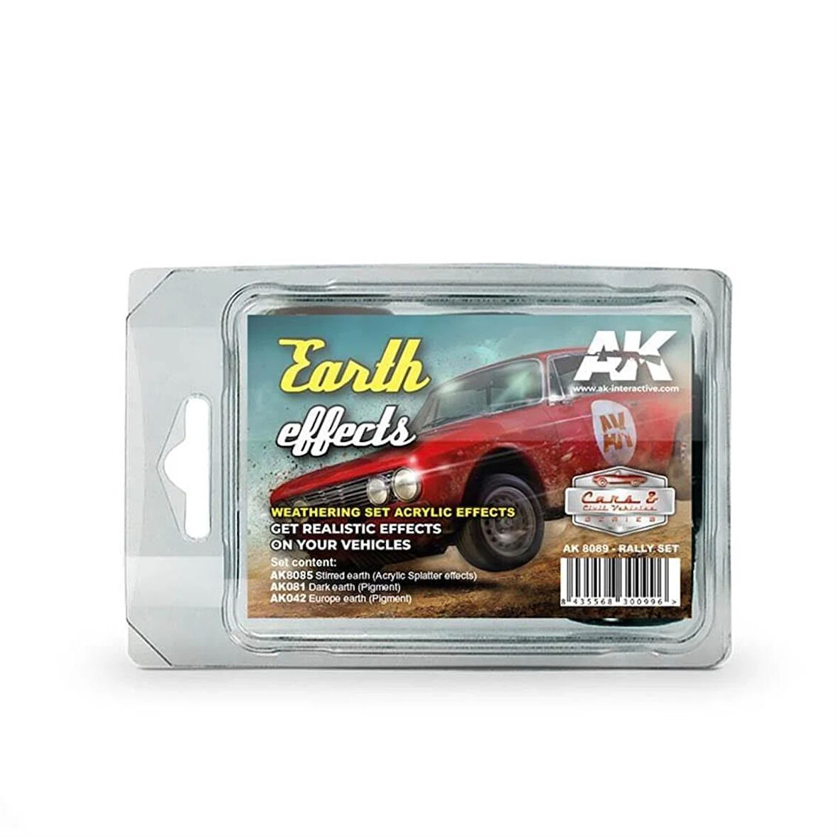 AK 8089 3x35 ml. Toprak Yol Efekti, Ralli Serisi, Enamel Model Boyası Seti