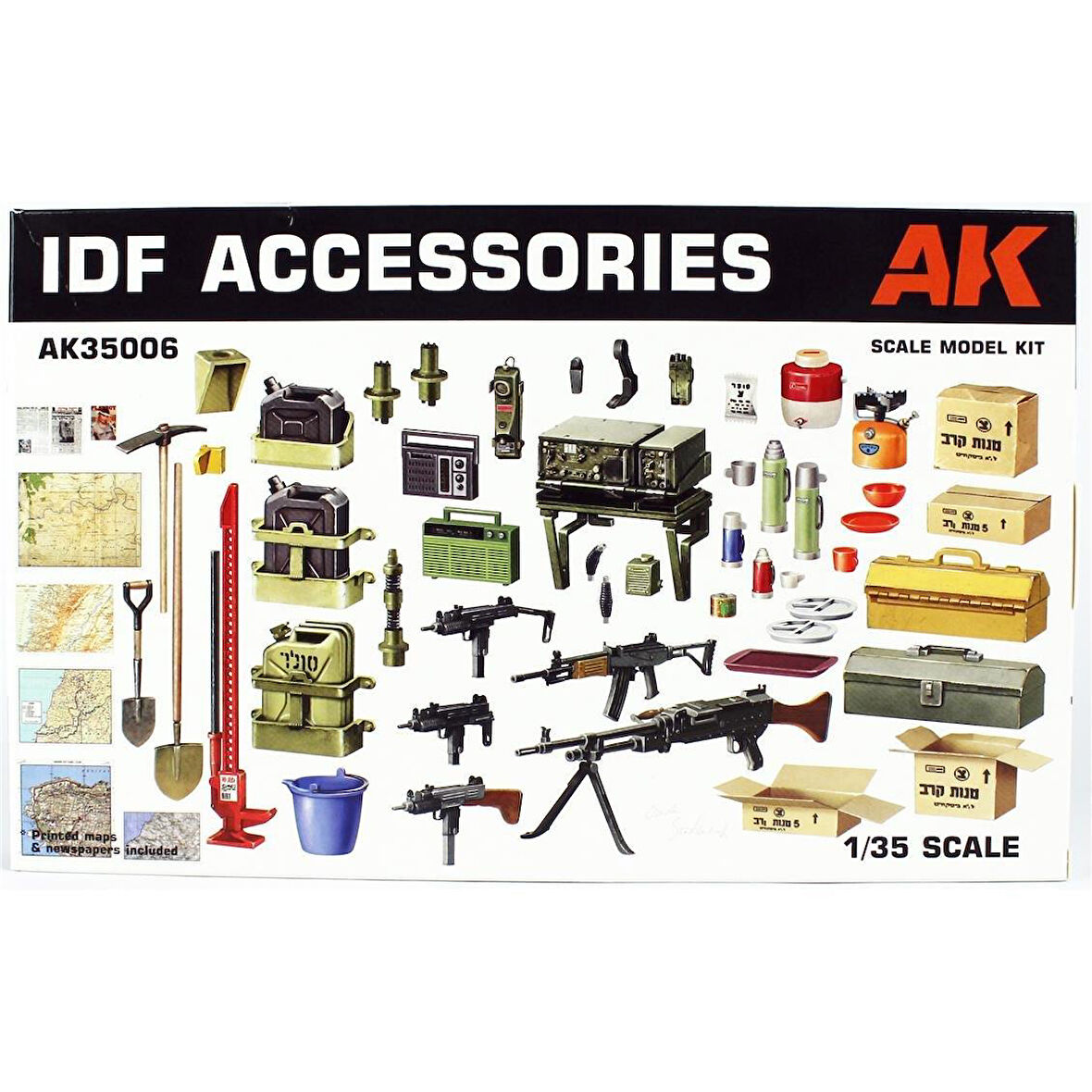 AK 35006 1/35 Ölçek, İsrail Ordusu Aksesuarları, Plastik Model Kiti