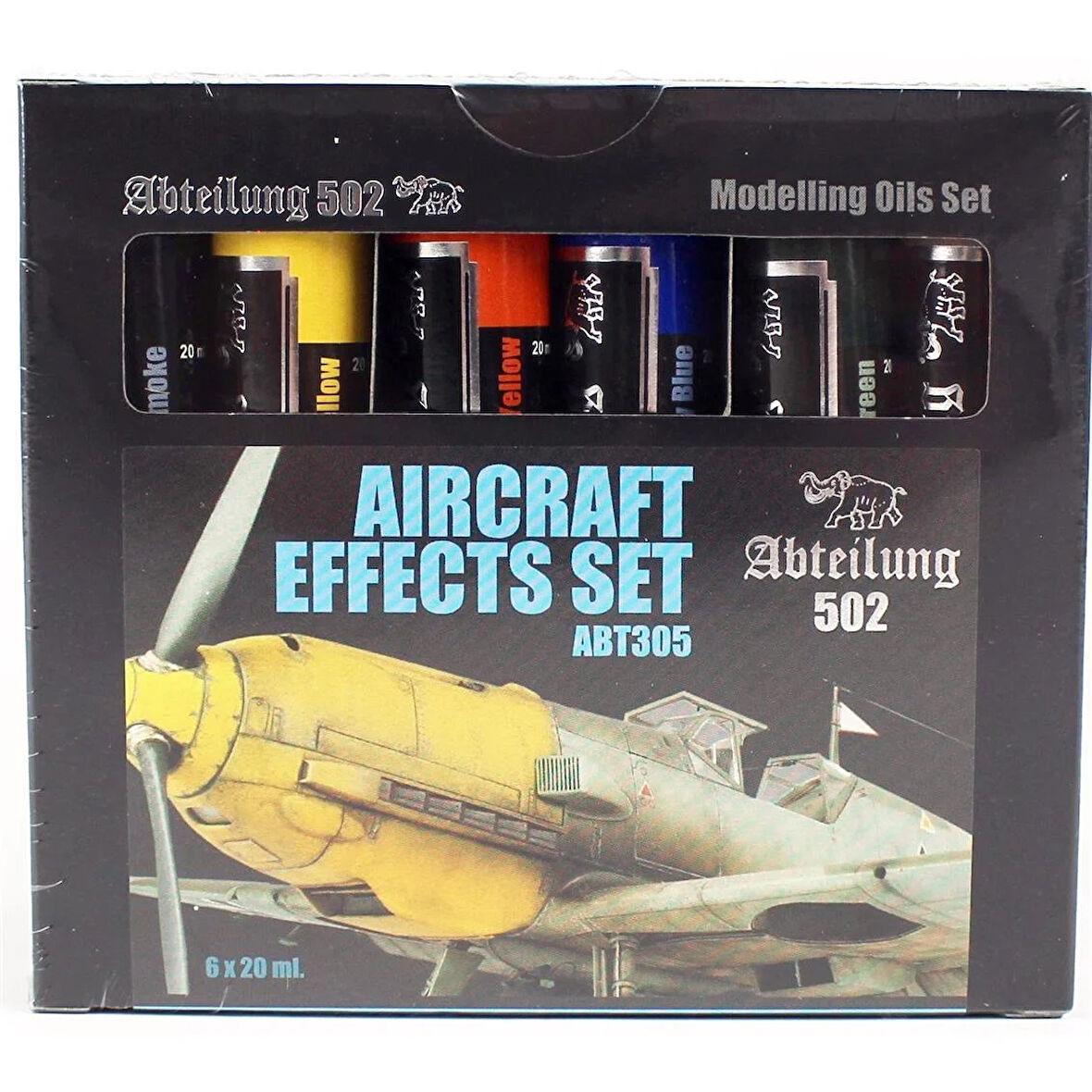 AK ABT305 6x20 ml. Yağlı Boya, Uçak Efekt Seti, 6 Adet Yağlı Boya