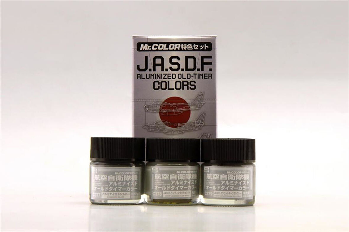 Mr.Hobby CS-666 3x10 ml. J.A.S.D.F. Aluminized OldTimer, Mr.Color Serisi Model Boyası Seti