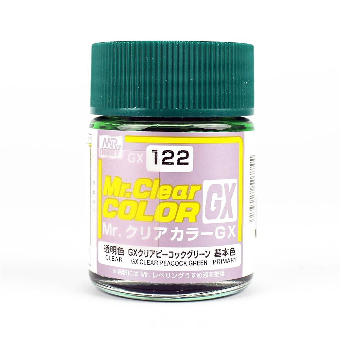 Mr.Hobby GX-122 18 ml. Clear Peacock Green, Mr.Clear Color Serisi Model Boyası